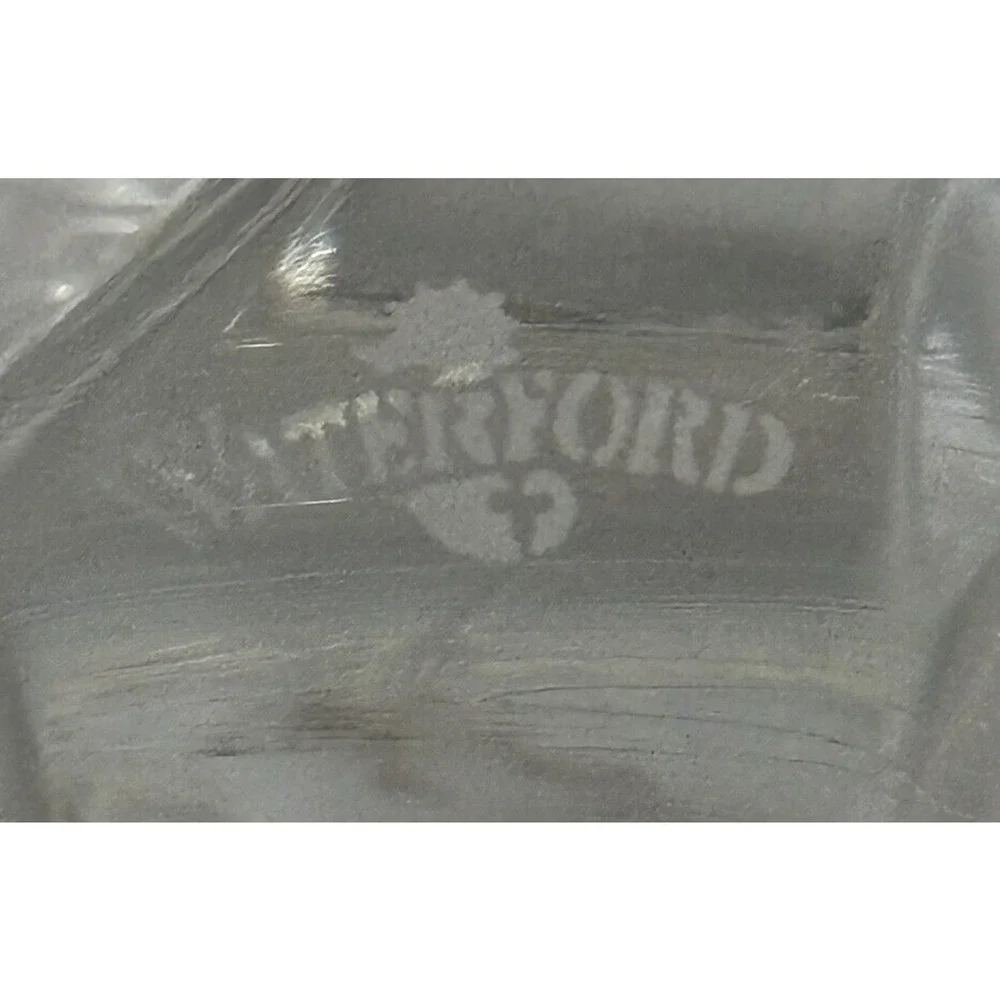 WATERFORD Crystal Champagne Wine Coaster Bowl Heart Bow Angel 2000 Millennium
